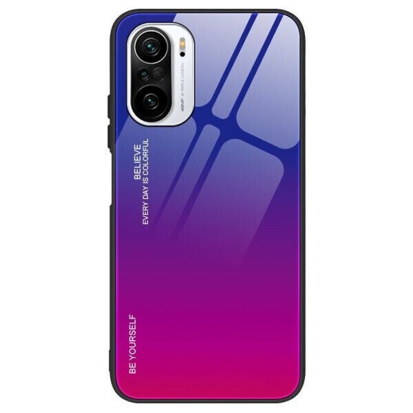 

Защитный чехол Deexe Gradient Color для Xiaomi Redmi K40 / K40 Pro / Mi 11i / Poco F3 - Blue / Rose Red