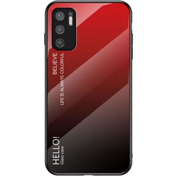 

Защитный чехол Deexe Gradient Color для Xiaomi Redmi Note 10 5G / Poco M3 Pro - Black / Red