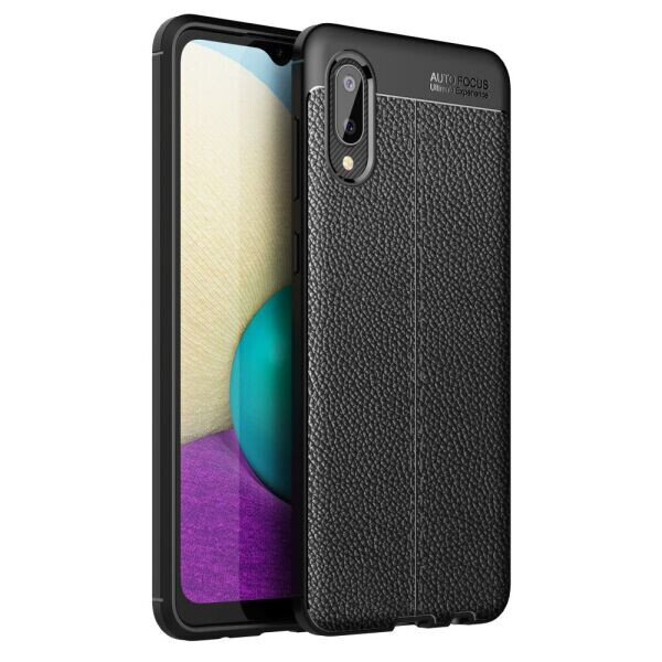 

Защитный чехол Deexe Leather Cover для Samsung Galaxy A02 (A022) - Black