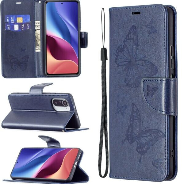

Чехол UniCase Butterfly Pattern для Xiaomi Poco F3 / Redmi K40 / Redmi K40 Pro / Mi 11i - Dark Blue