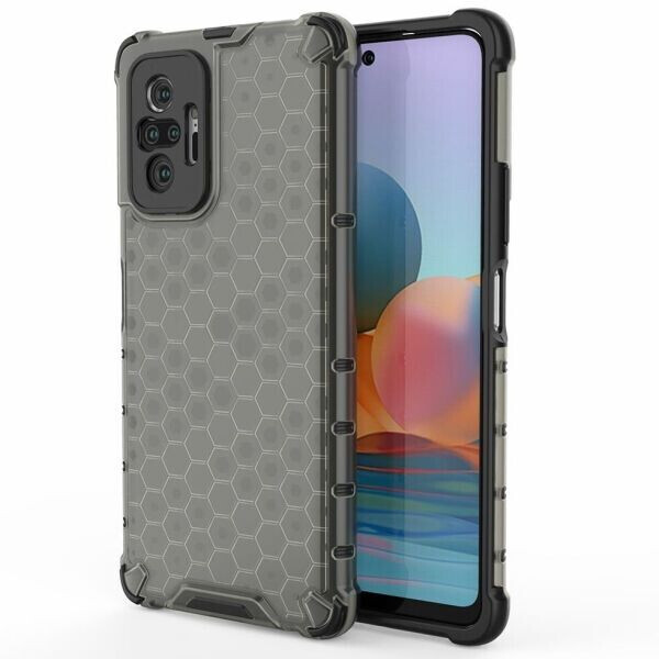 

Защитный чехол Deexe Honeycomb Series для Xiaomi Redmi Note 10 Pro - Black