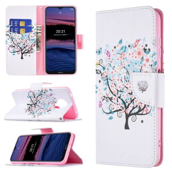 

Чехол-книжка Deexe Color Wallet для Nokia G10 / G20 - Flowered Tree