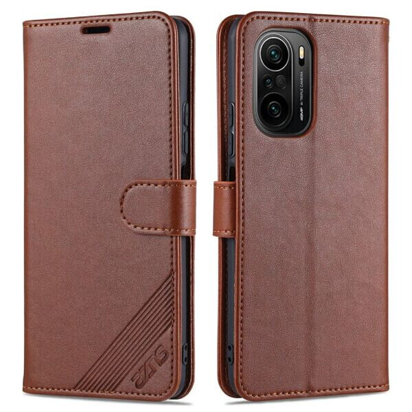 

Чехол AZNS Wallet Case для Xiaomi Poco F3 / Redmi K40 / Redmi K40 Pro / Mi 11i - Brown
