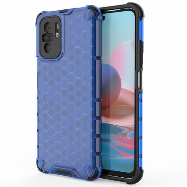 

Защитный чехол Deexe Honeycomb Series для Xiaomi Redmi Note 10 / Note 10s - Blue