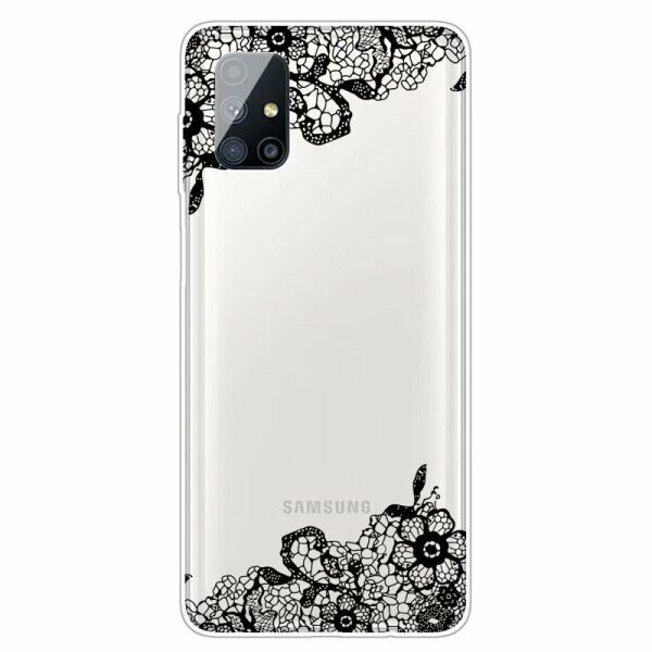 

Силиконовый (TPU) чехол Deexe Pretty Glossy для Samsung Galaxy M51 (M515) - Lace Flower