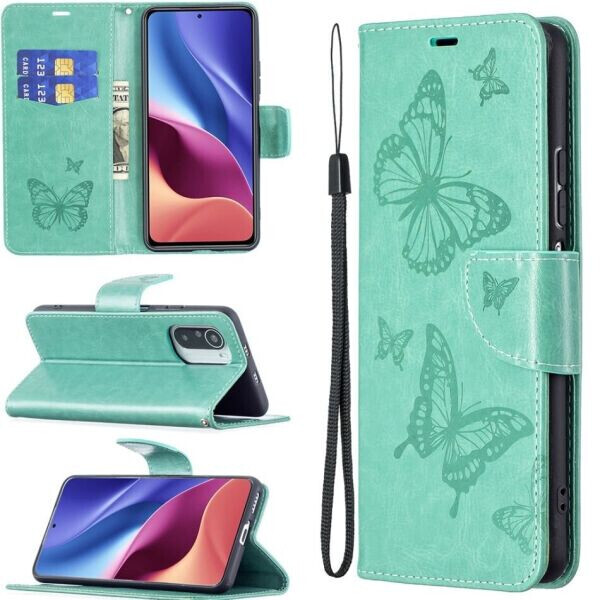 Чехол UniCase Butterfly Pattern для Xiaomi Poco F3 / Redmi K40 / Redmi K40 Pro / Mi 11i - Green