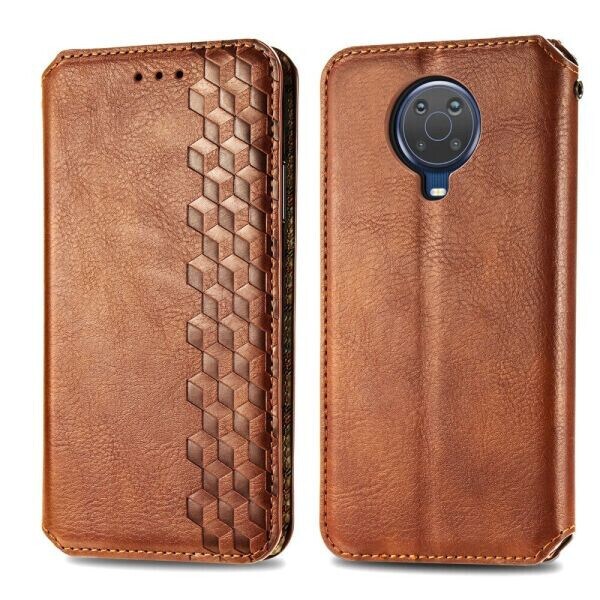 

Чехол Deexe Rhombus Wallet для Nokia G10 / G20 - Brown