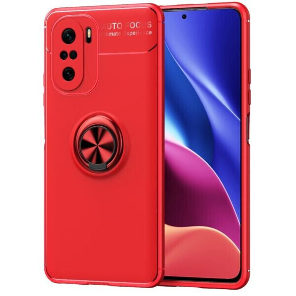 

Защитный чехол UniCase Magnetic Ring для Xiaomi Redmi K40 / K40 Pro / Mi 11i / Poco F3 - Red