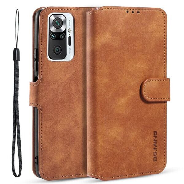 

Чехол DG.MING Retro Style для Xiaomi Redmi Note 10 Pro - Brown