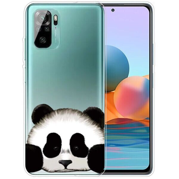 

Силиконовый (TPU) чехол Deexe Pretty Glossy для Xiaomi Redmi Note 10 / Note 10s - Panda