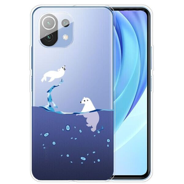 

Силиконовый (TPU) чехол Deexe Pretty Glossy для Xiaomi Mi 11 Lite - Polar Bear