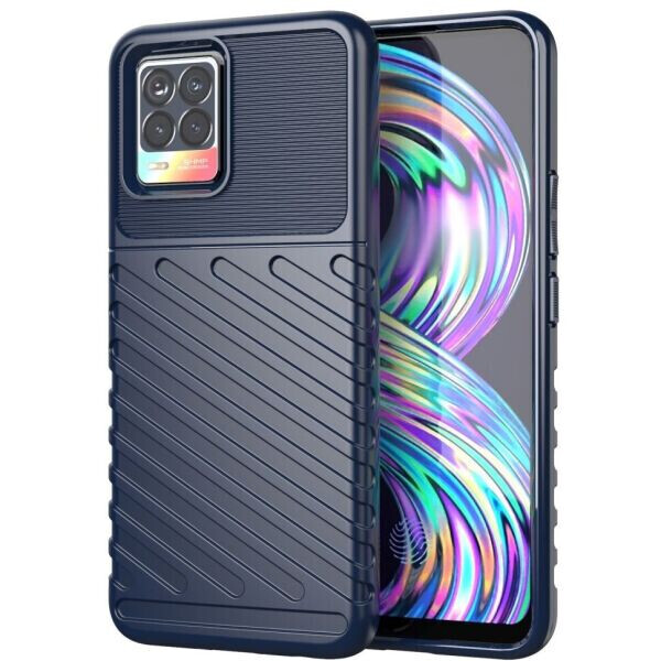 

Защитный чехол Deexe Thunder Series для Realme 8 / 8 Pro - Blue