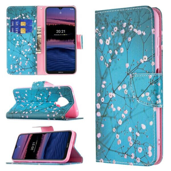 

Чехол-книжка Deexe Color Wallet для Nokia G10 / G20 - Tree with Flowers