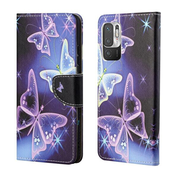 

Чехол-книжка Deexe Color Wallet для Xiaomi Redmi Note 10 5G / Poco M3 Pro - Beautiful Butterfly