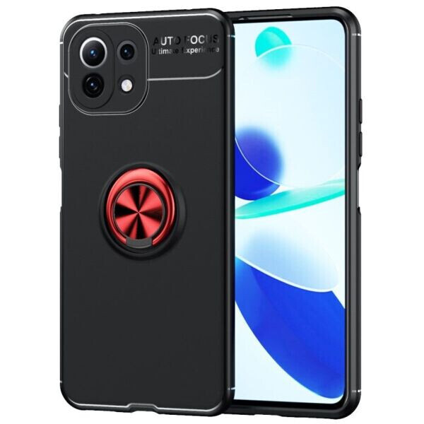 

Защитный чехол UniCase Magnetic Ring для Xiaomi Mi 11 Lite - Black / Red