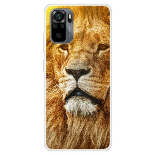 

Силиконовый (TPU) чехол Deexe Life Style для Xiaomi Redmi Note 10 / Note 10s - Gold Lion