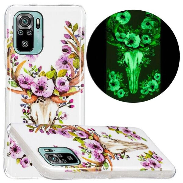 

Силиконовый (TPU) чехол Deexe LumiCase для Xiaomi Redmi Note 10 / Note 10s - Flower