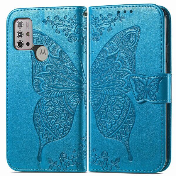 

Чехол UniCase Butterfly Pattern для Motorola Moto G10 - Blue