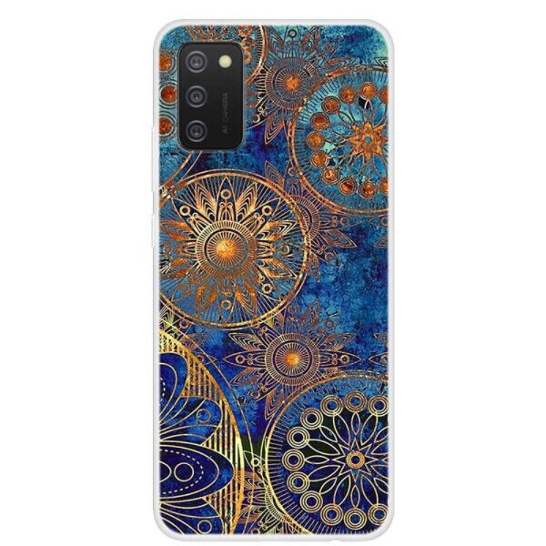 

Силиконовый (TPU) чехол Deexe Life Style для Samsung Galaxy A02s (A025) - Gold Flower