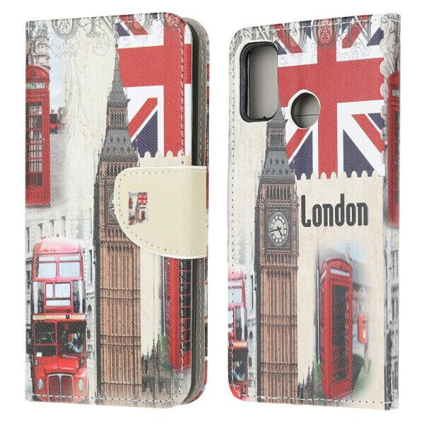 

Чехол-книжка Deexe Color Wallet для Motorola Moto G10 / G30 - Clock Tower