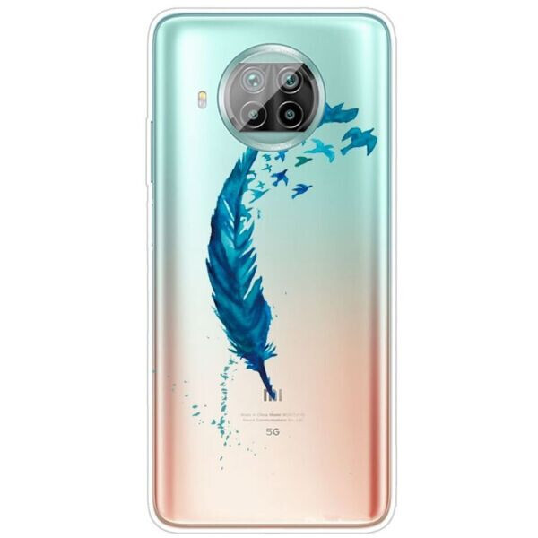 

Силиконовый (TPU) чехол Deexe Pretty Glossy для Xiaomi Mi 10T Lite - Blue Feather