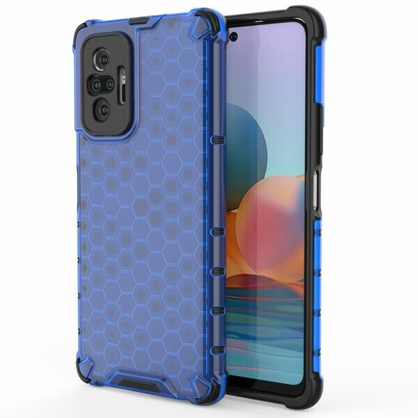 

Защитный чехол Deexe Honeycomb Series для Xiaomi Redmi Note 10 Pro - Blue