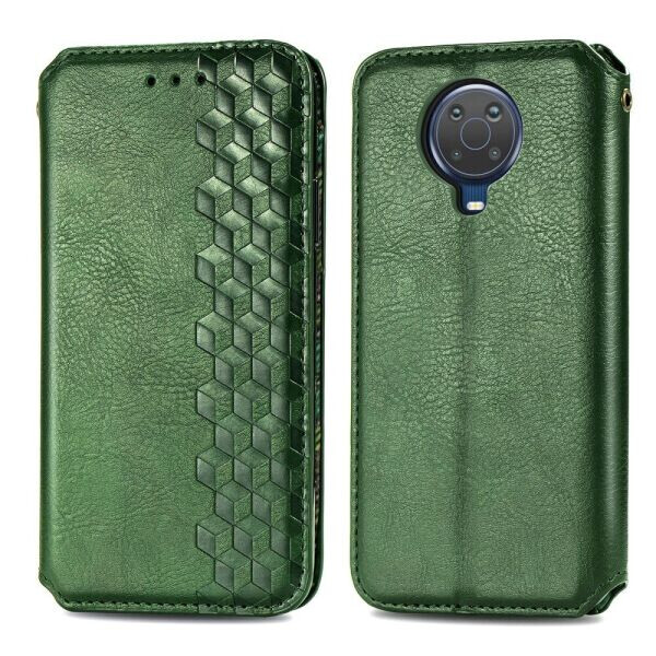 

Чехол Deexe Rhombus Wallet для Nokia G10 / G20 - Green
