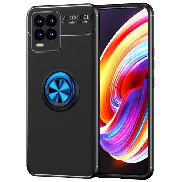 

Защитный чехол UniCase Magnetic Ring для Realme 8 / 8 Pro - Black / Blue