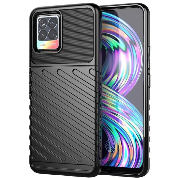 

Защитный чехол Deexe Thunder Series для Realme 8 / 8 Pro - Black