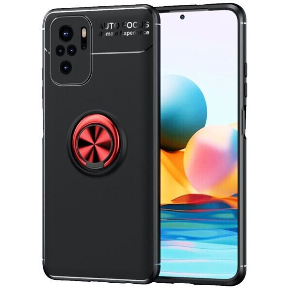 

Защитный чехол UniCase Magnetic Ring для Xiaomi Redmi Note 10 / Note 10s - Black / Red