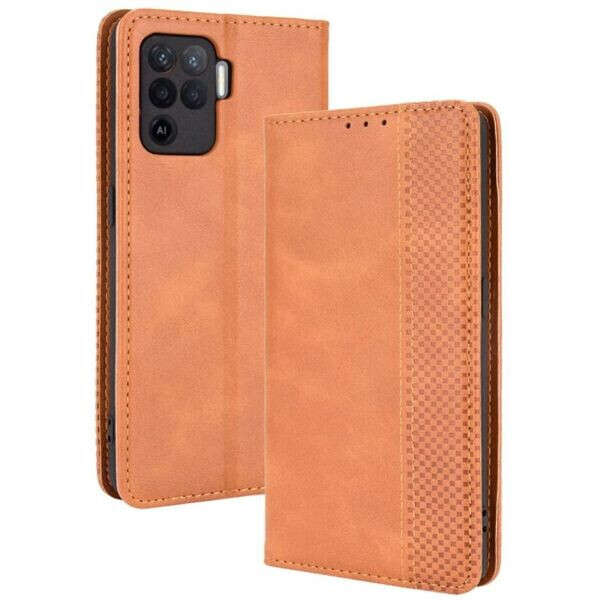 

Чехол Deexe Retro Style для OPPO Reno 5 Lite - Brown