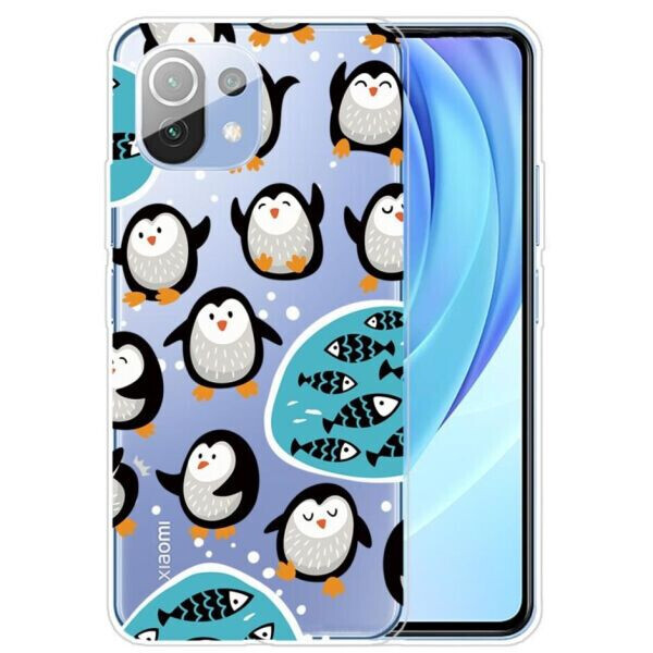 

Силиконовый (TPU) чехол Deexe Pretty Glossy для Xiaomi Mi 11 Lite - Penguin