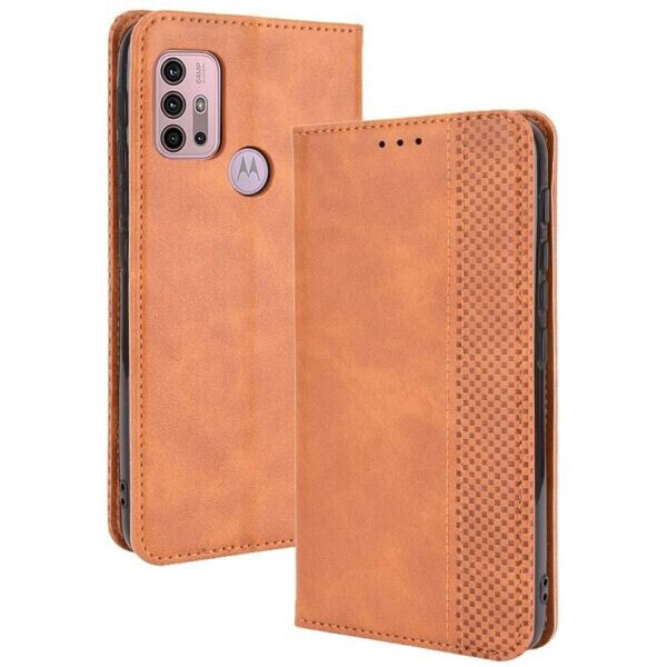 

Чехол Deexe Retro Wallet для Motorola Moto G10 / G30 - Brown