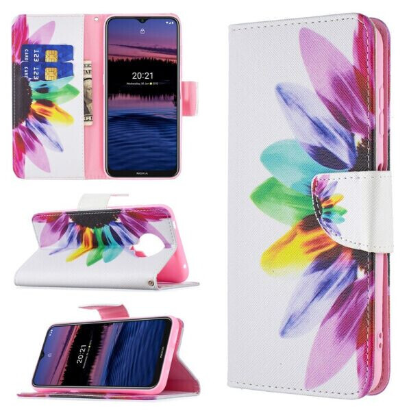 

Чехол-книжка Deexe Color Wallet для Nokia G10 / G20 - Colorful Petals