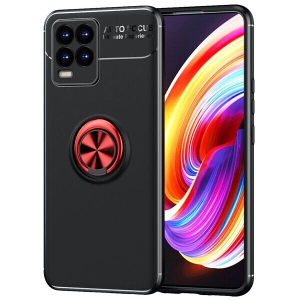 

Защитный чехол UniCase Magnetic Ring для Realme 8 / 8 Pro - Black / Red