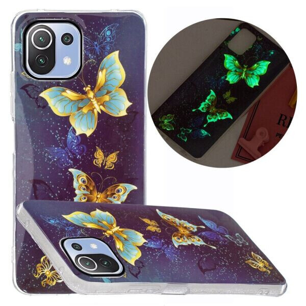 

Силиконовый (TPU) чехол Deexe LumiCase для Xiaomi Mi 11 Lite - Butterflies