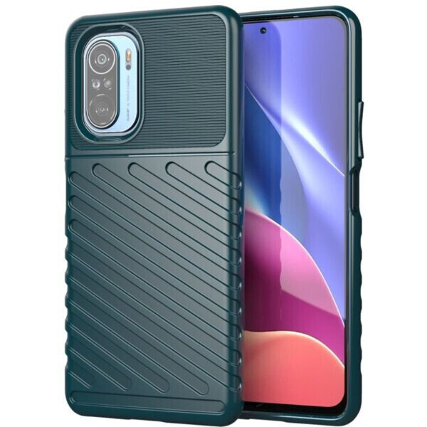 

Защитный чехол Deexe Thunder Series для Xiaomi Redmi K40 / K40 Pro / Mi 11i / Poco F3 - Green