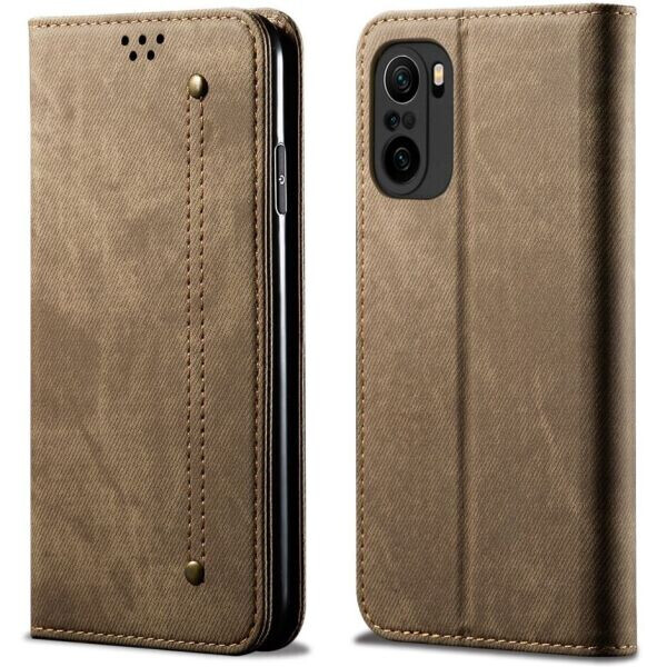 

Чехол-книжка UniCase Jeans Wallet для Xiaomi Poco F3 / Redmi K40 / Redmi K40 Pro / Mi 11i - Khaki