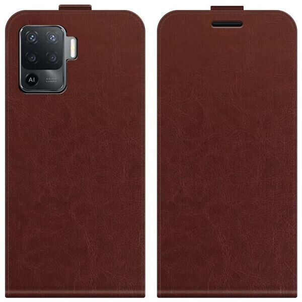 

Чехол Deexe Flip Case для OPPO Reno 5 Lite - Brown