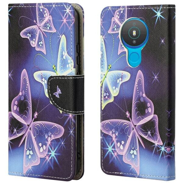 

Чехол-книжка Deexe Color Wallet для Nokia 1.4 - Sparkle Butterfly