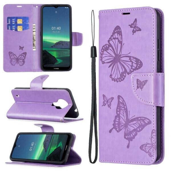 

Чехол UniCase Butterfly Pattern для Nokia 1.4 - Purple