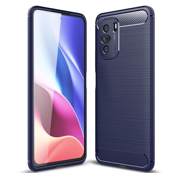 

Защитный чехол UniCase Carbon для Xiaomi Redmi K40 / K40 Pro / Mi 11i / Poco F3 - Blue