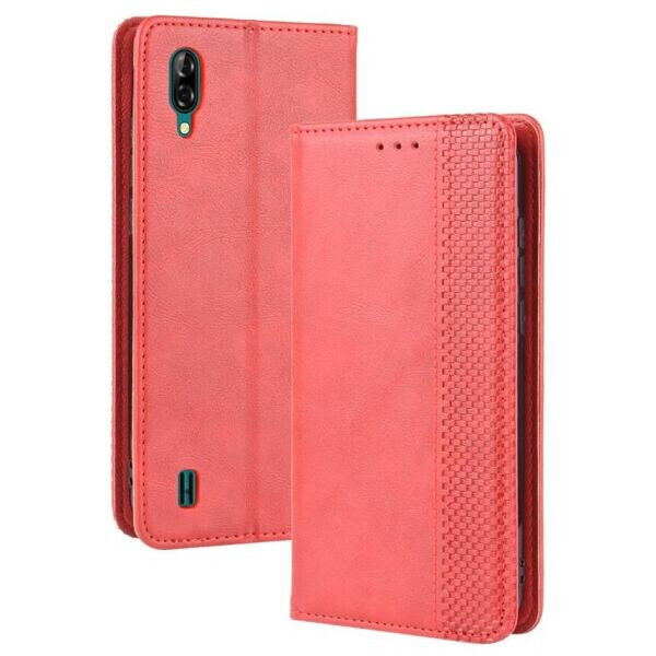 

Чехол Deexe Retro Style для BlackView A60 Pro - Red