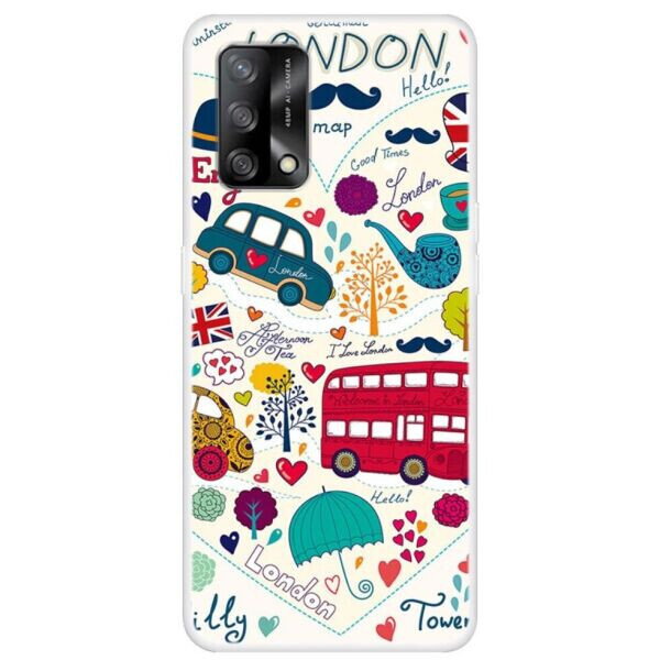 

Силиконовый (TPU) чехол Deexe Life Style для OPPO A74 - Bus