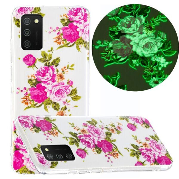 

Силиконовый (TPU) чехол Deexe LumiCase для Samsung Galaxy A02s (A025) - Blooming Peonies