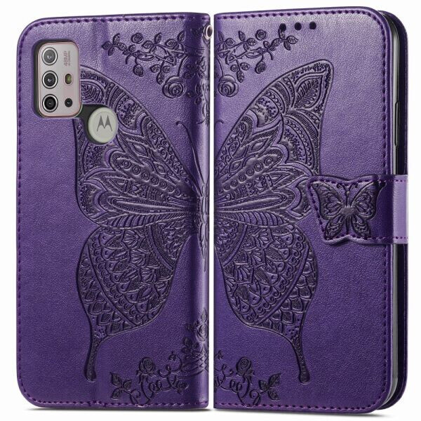 

Чехол UniCase Butterfly Pattern для Motorola Moto G10 - Dark Purple
