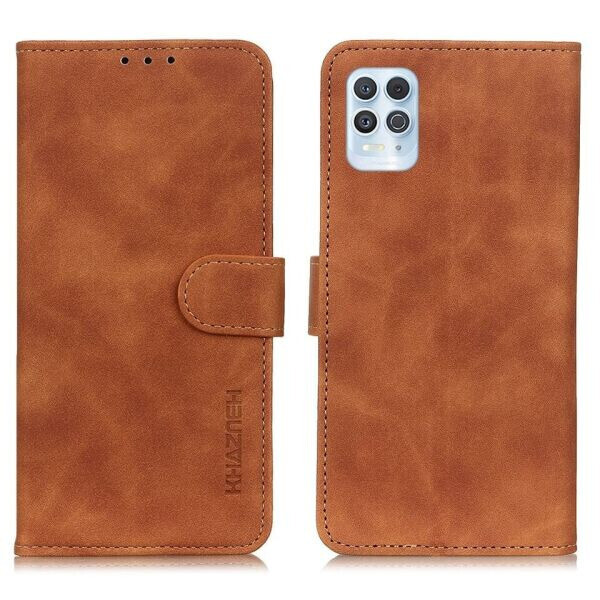 

Чехол-книжка KHAZNEH Retro Wallet для Motorola Moto G100 - Brown