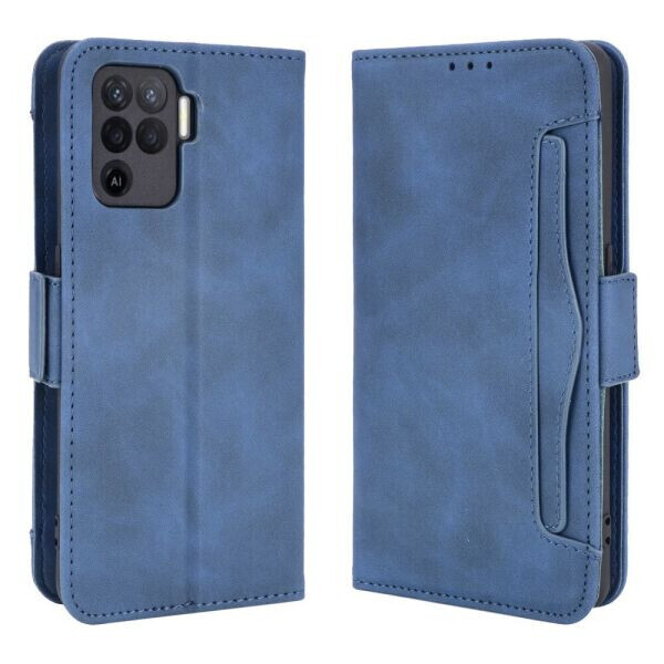 

Чехол Deexe Wallet Stand для OPPO Reno 5 Lite - Blue