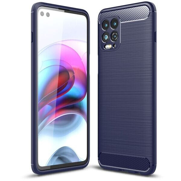 

Защитный чехол UniCase Carbon для Motorola Moto G100 - Blue