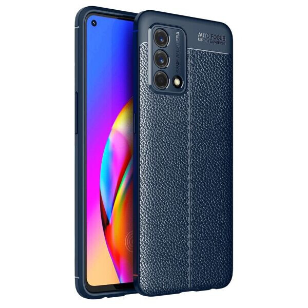 

Защитный чехол Deexe Leather Cover для OPPO A74 - Blue